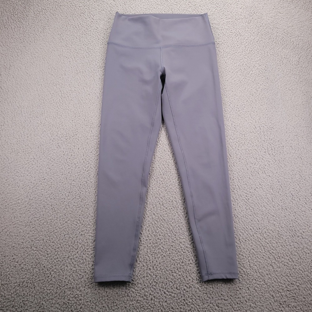 FLEO Leggings Size LARGE Solid Gray Mid Rise 25" Inseam Activewear